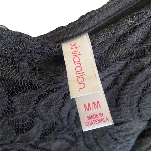 XHILARATION BLACK LACE SHORT SLEEVE MINI DRESS, SIZE MEDIUM - Picture 9 of 9
